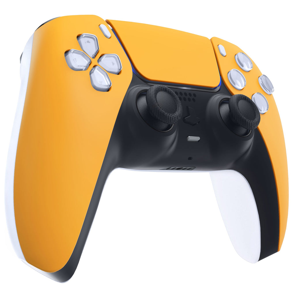 eXtremeRate Replacement Front Housing Shell with Touchpad Compatible with PS5 Controller BDM-010/020/030/040/050 - Caution Yellow eXtremeRate
