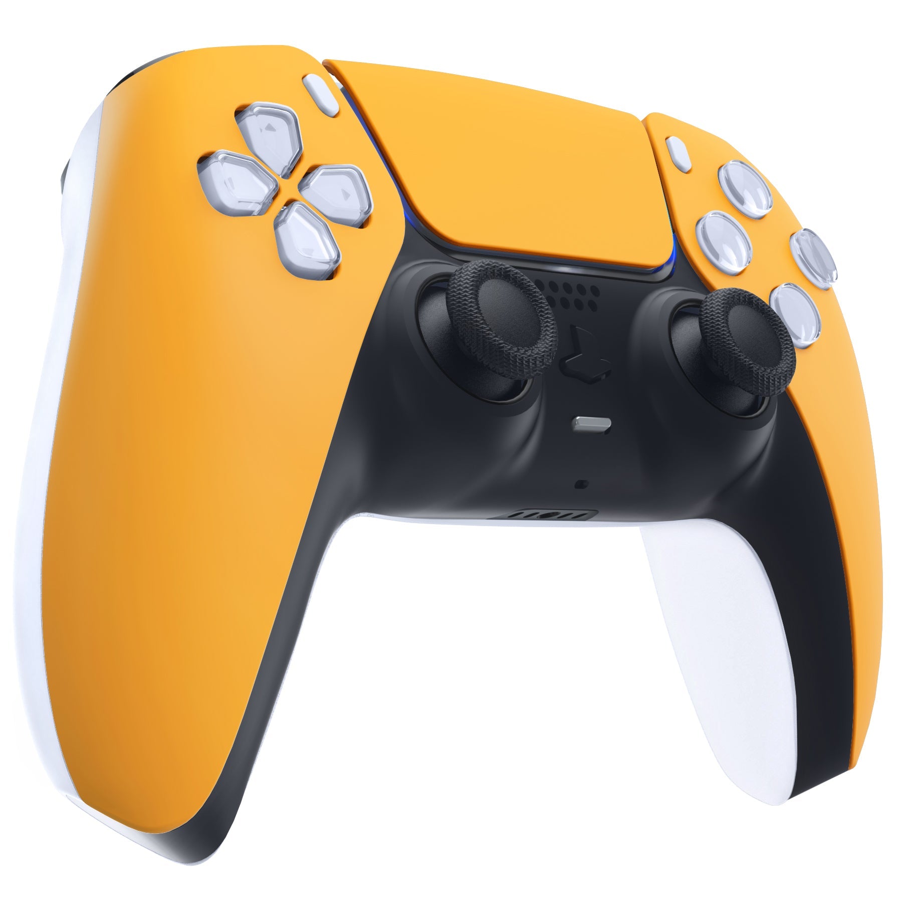 eXtremeRate Replacement Front Housing Shell with Touchpad Compatible with PS5 Controller BDM-010/020/030/040/050 - Caution Yellow eXtremeRate