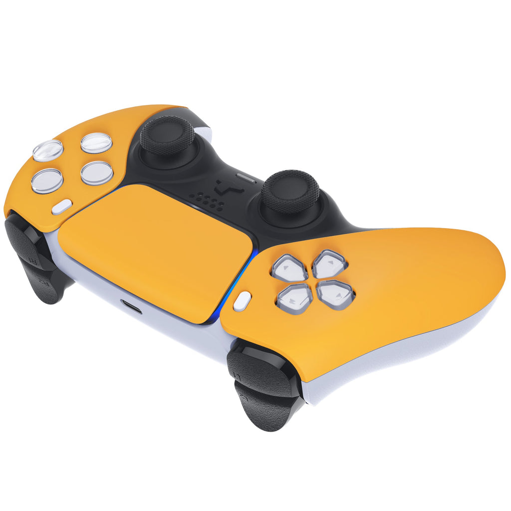 eXtremeRate Replacement Front Housing Shell with Touchpad Compatible with PS5 Controller BDM-010/020/030/040/050 - Caution Yellow eXtremeRate