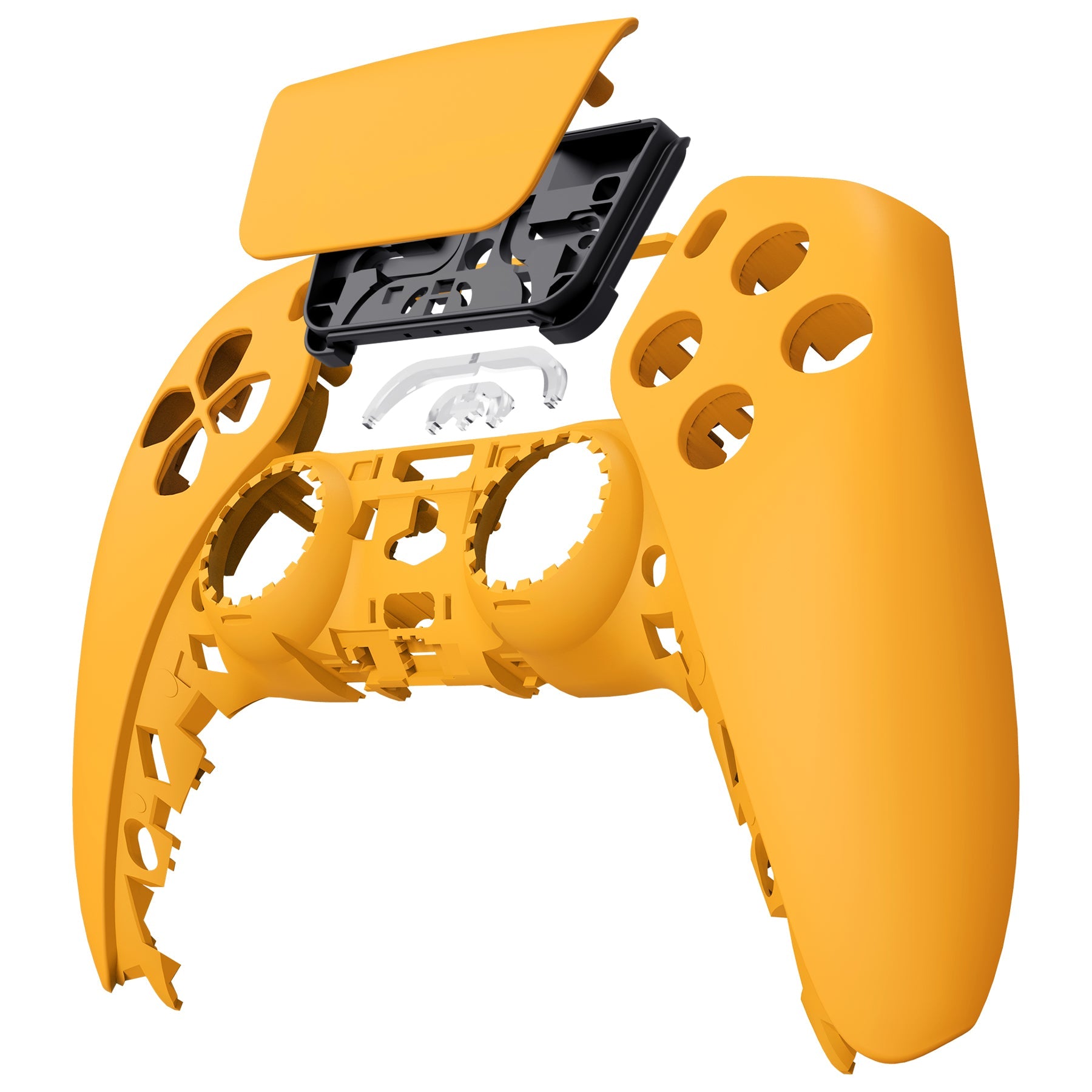 eXtremeRate Replacement Front Housing Shell with Touchpad Compatible with PS5 Controller BDM-010/020/030/040/050 - Caution Yellow eXtremeRate