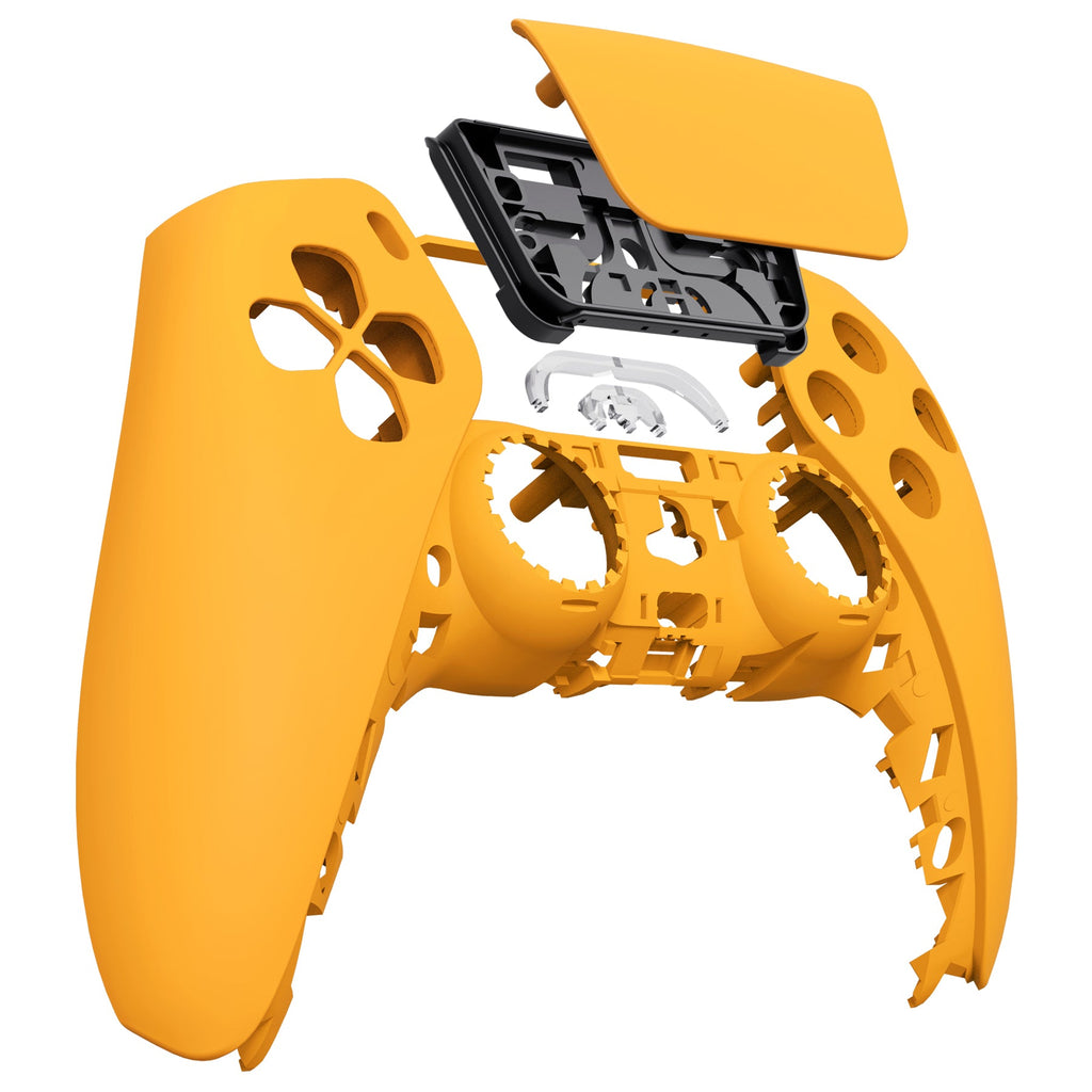 eXtremeRate Replacement Front Housing Shell with Touchpad Compatible with PS5 Controller BDM-010/020/030/040/050 - Caution Yellow eXtremeRate