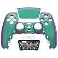 eXtremeRate Replacement Front Housing Shell with Touchpad Compatible with PS5 Controller BDM-010/020/030/040/050 - Chameleon Green Purple eXtremeRate