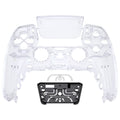 eXtremeRate Replacement Front Housing Shell with Touchpad Compatible with PS5 Controller BDM-010/020/030/040/050 - Clear eXtremeRate