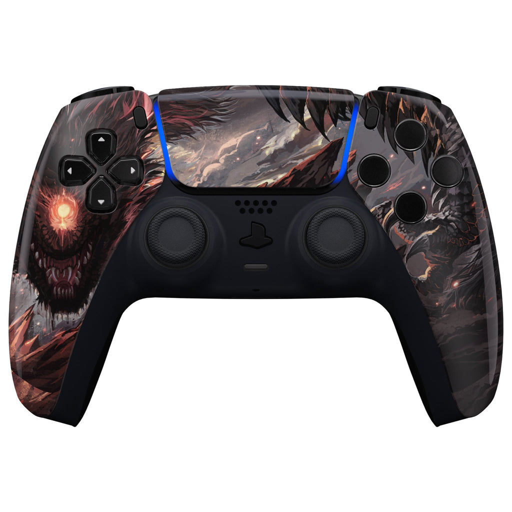 eXtremeRate Replacement Front Housing Shell with Touchpad Compatible with PS5 Controller BDM-010/020/030/040/050 - Cyclops Dragon eXtremeRate