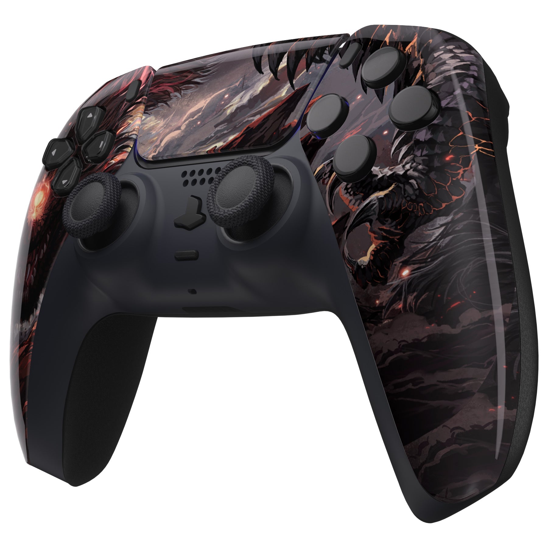 eXtremeRate Replacement Front Housing Shell with Touchpad Compatible with PS5 Controller BDM-010/020/030/040/050 - Cyclops Dragon eXtremeRate