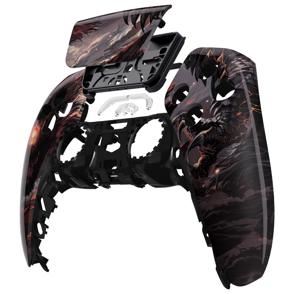 eXtremeRate Replacement Front Housing Shell with Touchpad Compatible with PS5 Controller BDM-010/020/030/040/050 - Cyclops Dragon eXtremeRate