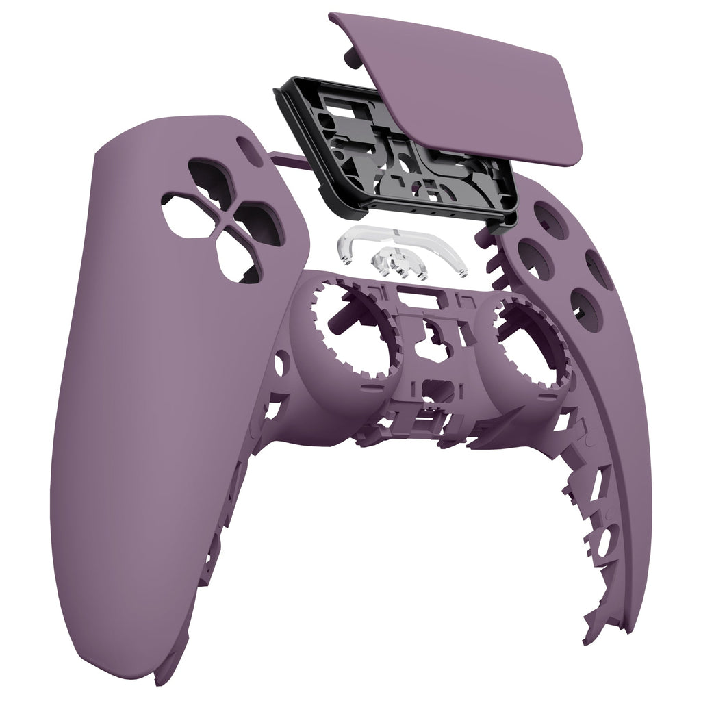 eXtremeRate Replacement Front Housing Shell with Touchpad Compatible with PS5 Controller BDM-010/020/030/040/050 - Dark Grayish Violet eXtremeRate