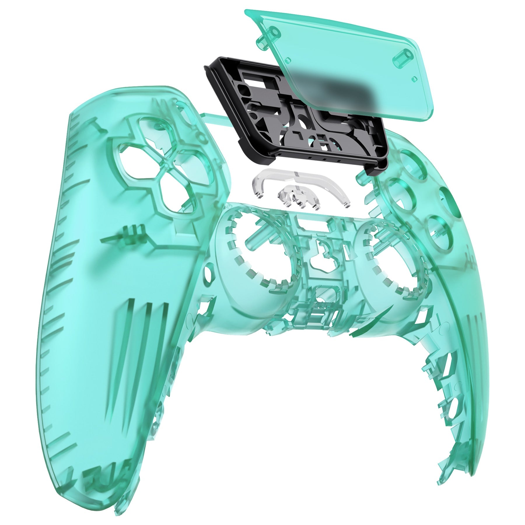 eXtremeRate Replacement Front Housing Shell with Touchpad Compatible with PS5 Controller BDM-010/020/030/040/050 - Emerald Green eXtremeRate