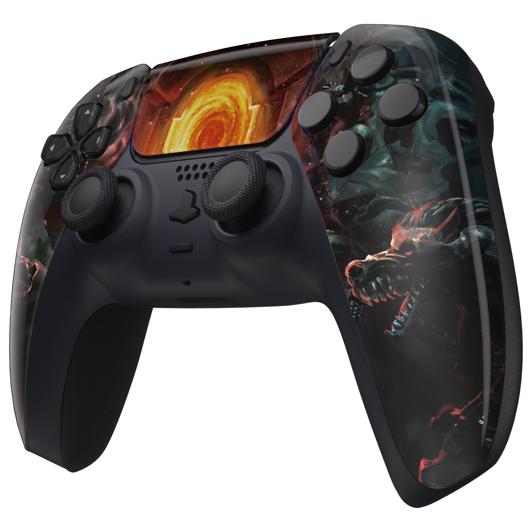 eXtremeRate Replacement Front Housing Shell with Touchpad Compatible with PS5 Controller BDM-010/020/030/040/050 - Entrance of Hell eXtremeRate