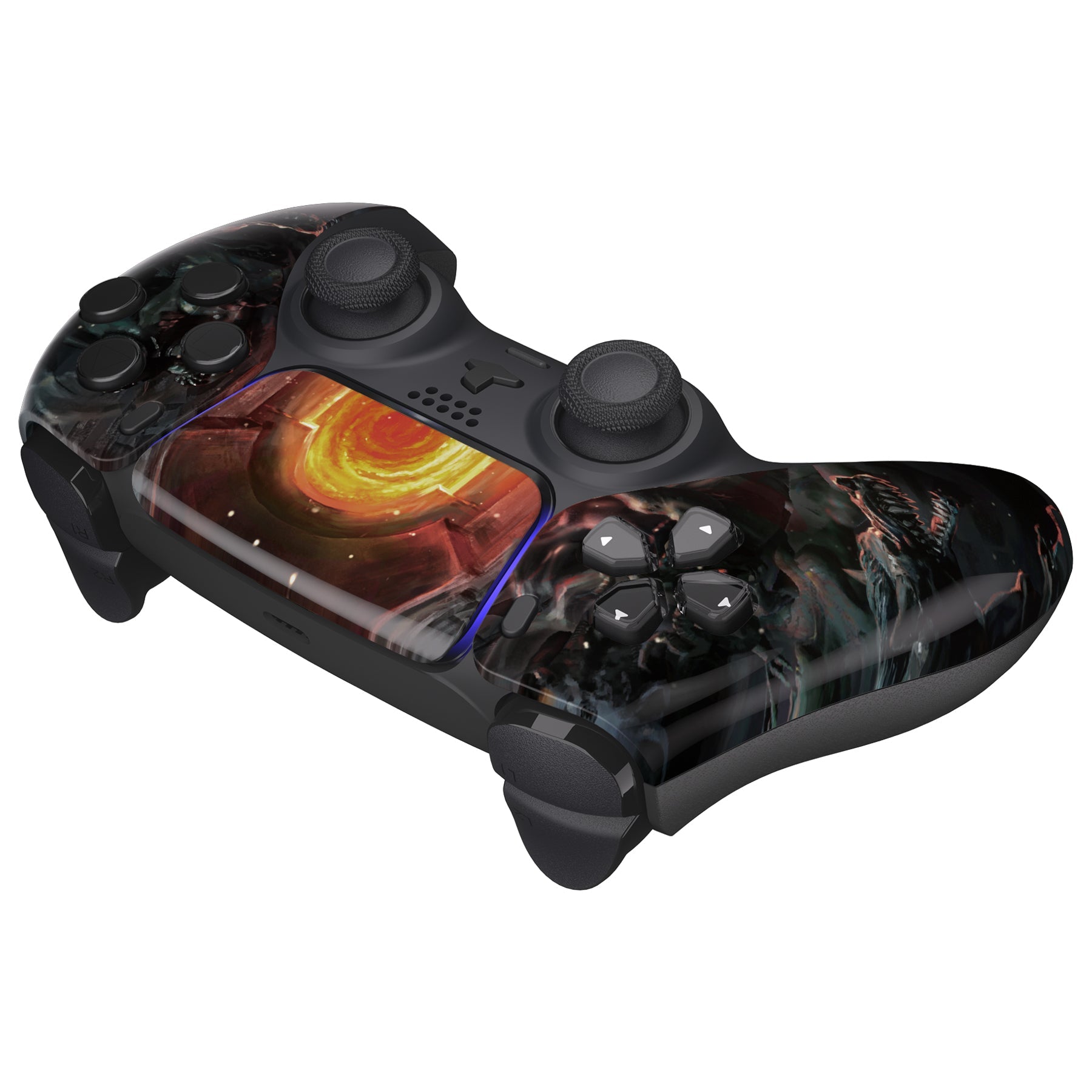eXtremeRate Replacement Front Housing Shell with Touchpad Compatible with PS5 Controller BDM-010/020/030/040/050 - Entrance of Hell eXtremeRate
