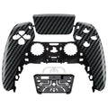 eXtremeRate Replacement Front Housing Shell with Touchpad Compatible with PS5 Controller BDM-010/020/030/040/050/060 - Graphite Carbon Fiber eXtremeRate