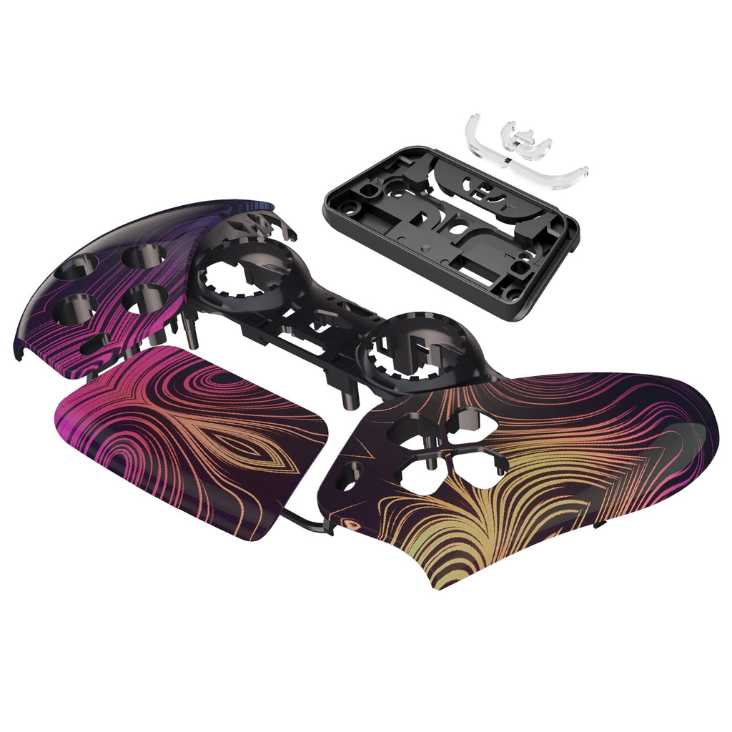 eXtremeRate Replacement Front Housing Shell with Touchpad Compatible with PS5 Controller BDM-010/020/030/040/050 - Illusion Space eXtremeRate