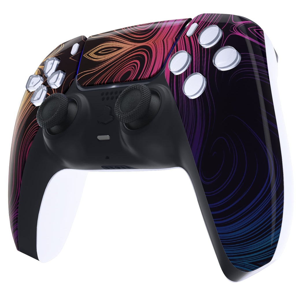 eXtremeRate Replacement Front Housing Shell with Touchpad Compatible with PS5 Controller BDM-010/020/030/040/050 - Illusion Space eXtremeRate