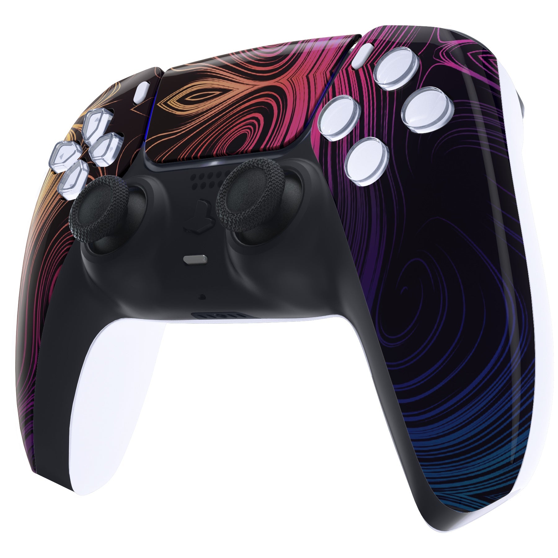 eXtremeRate Replacement Front Housing Shell with Touchpad Compatible with PS5 Controller BDM-010/020/030/040/050 - Illusion Space eXtremeRate