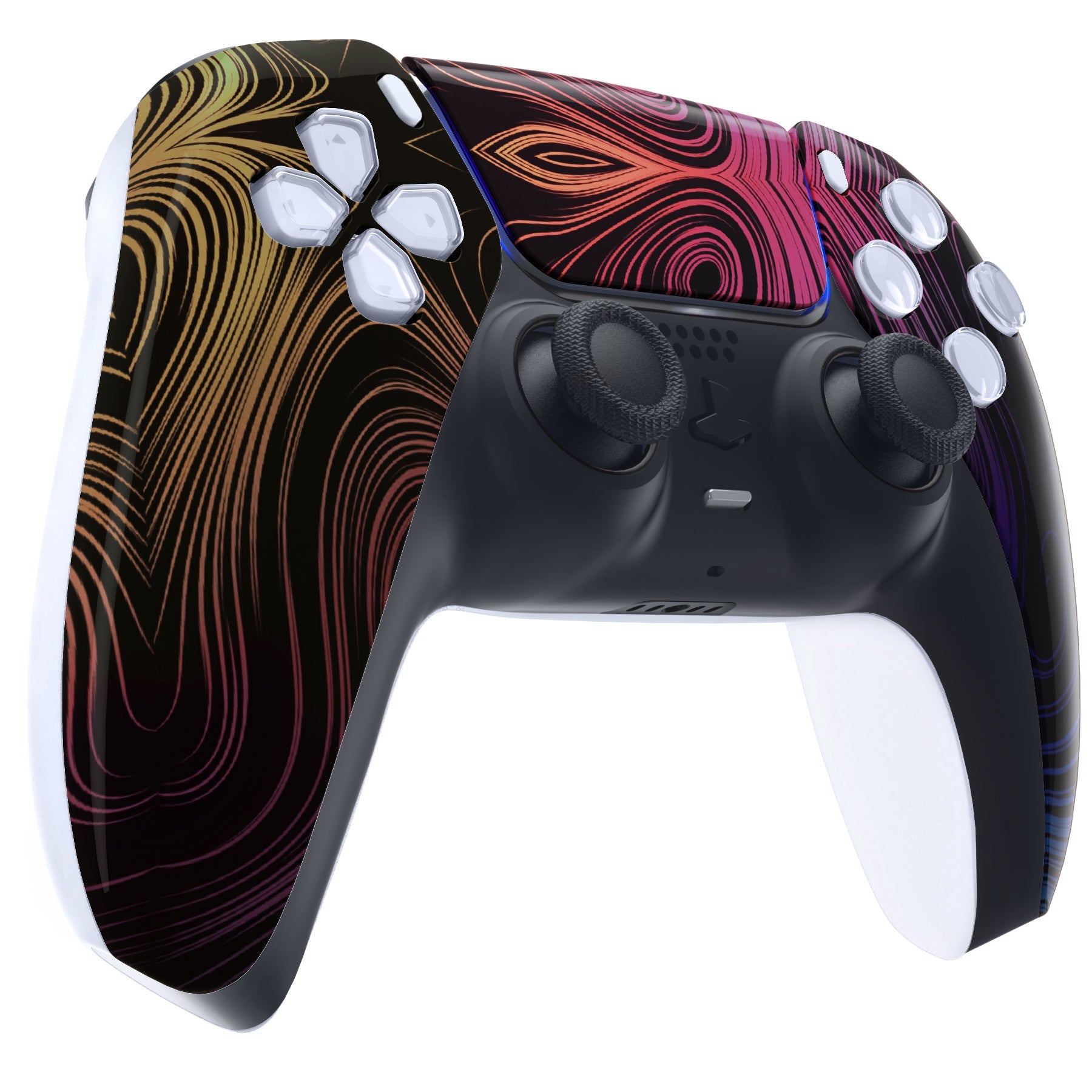 eXtremeRate Replacement Front Housing Shell with Touchpad Compatible with PS5 Controller BDM-010/020/030/040/050 - Illusion Space eXtremeRate