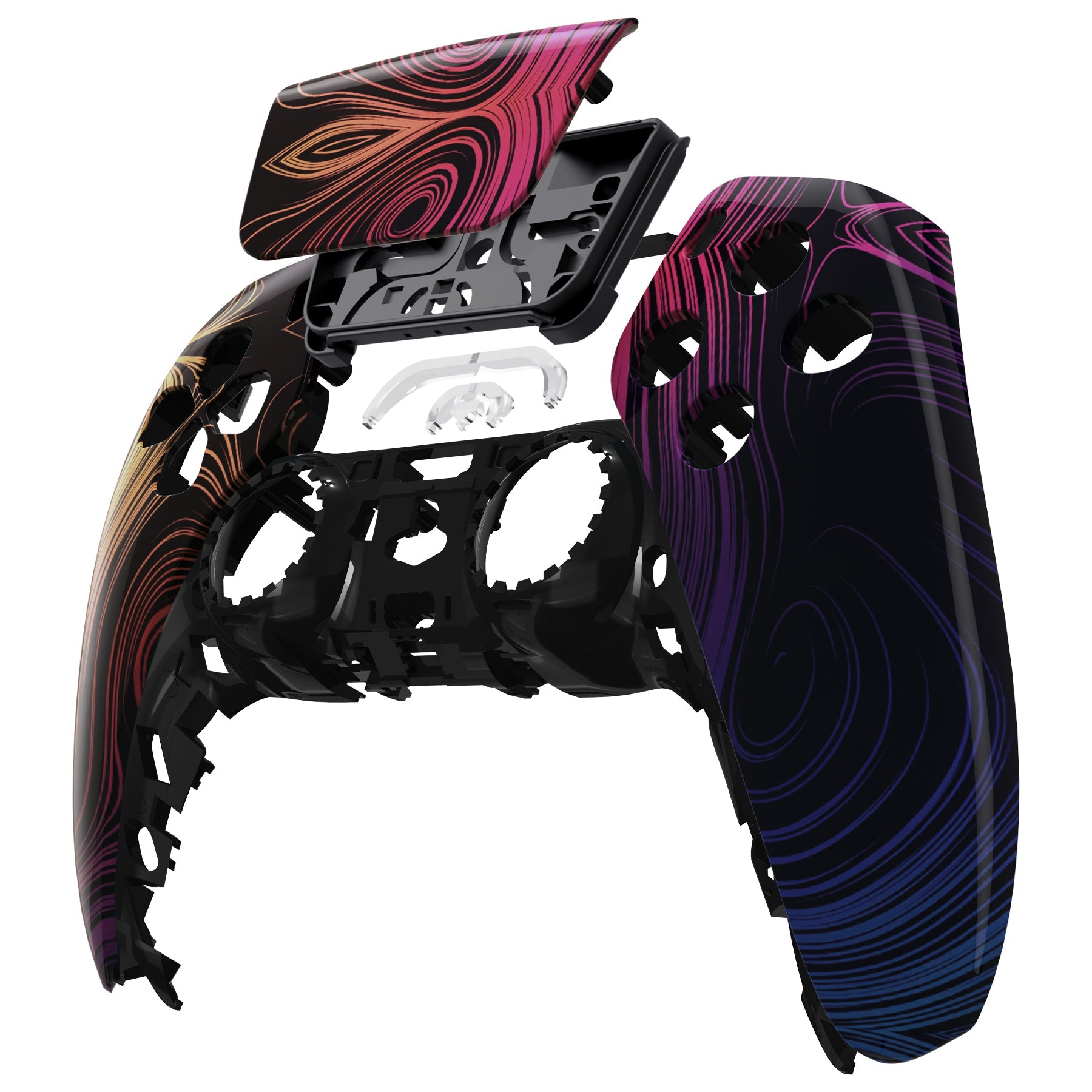 eXtremeRate Replacement Front Housing Shell with Touchpad Compatible with PS5 Controller BDM-010/020/030/040/050 - Illusion Space eXtremeRate