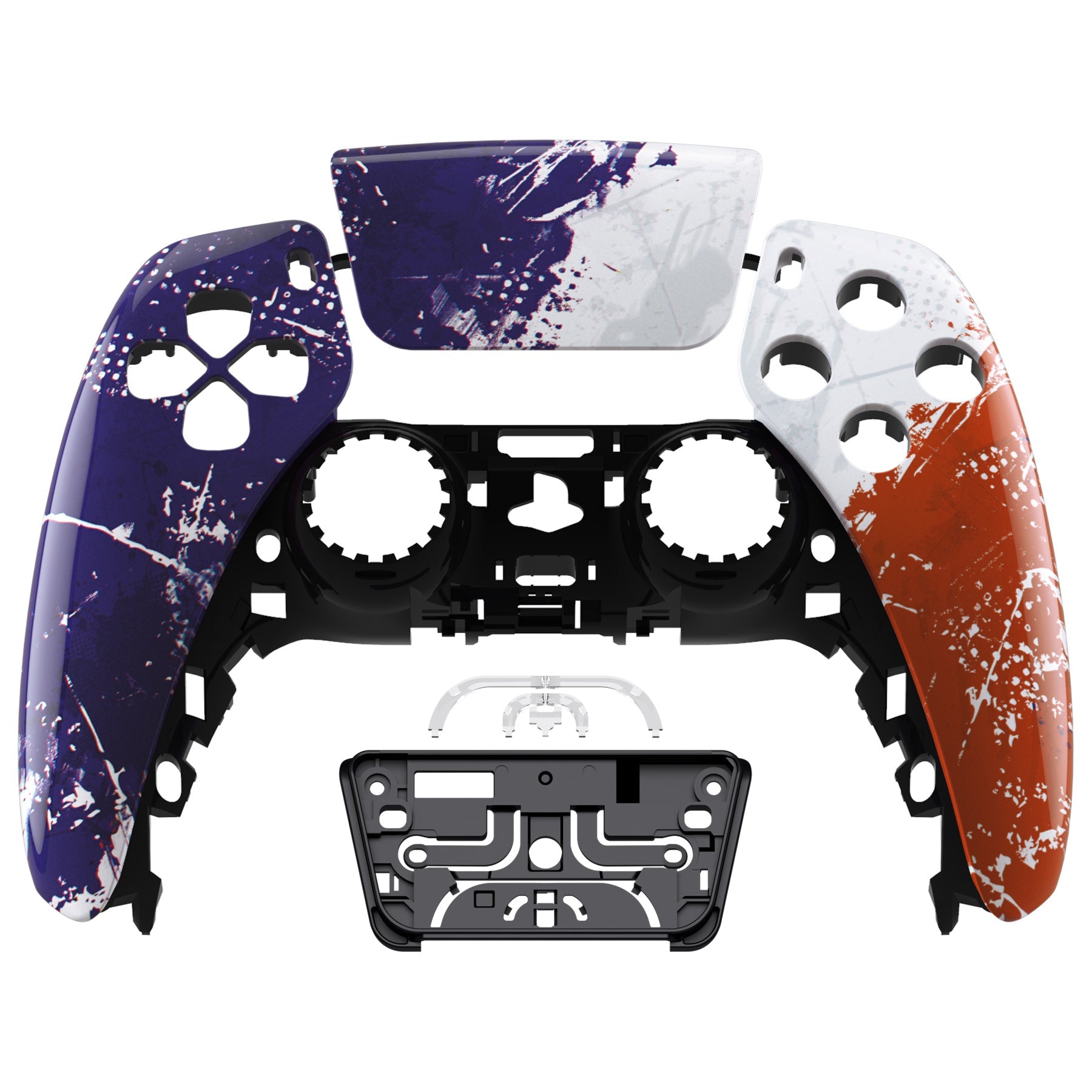 eXtremeRate Replacement Front Housing Shell with Touchpad Compatible with PS5 Controller BDM-010/020/030/040/050 - Impression France Flag eXtremeRate