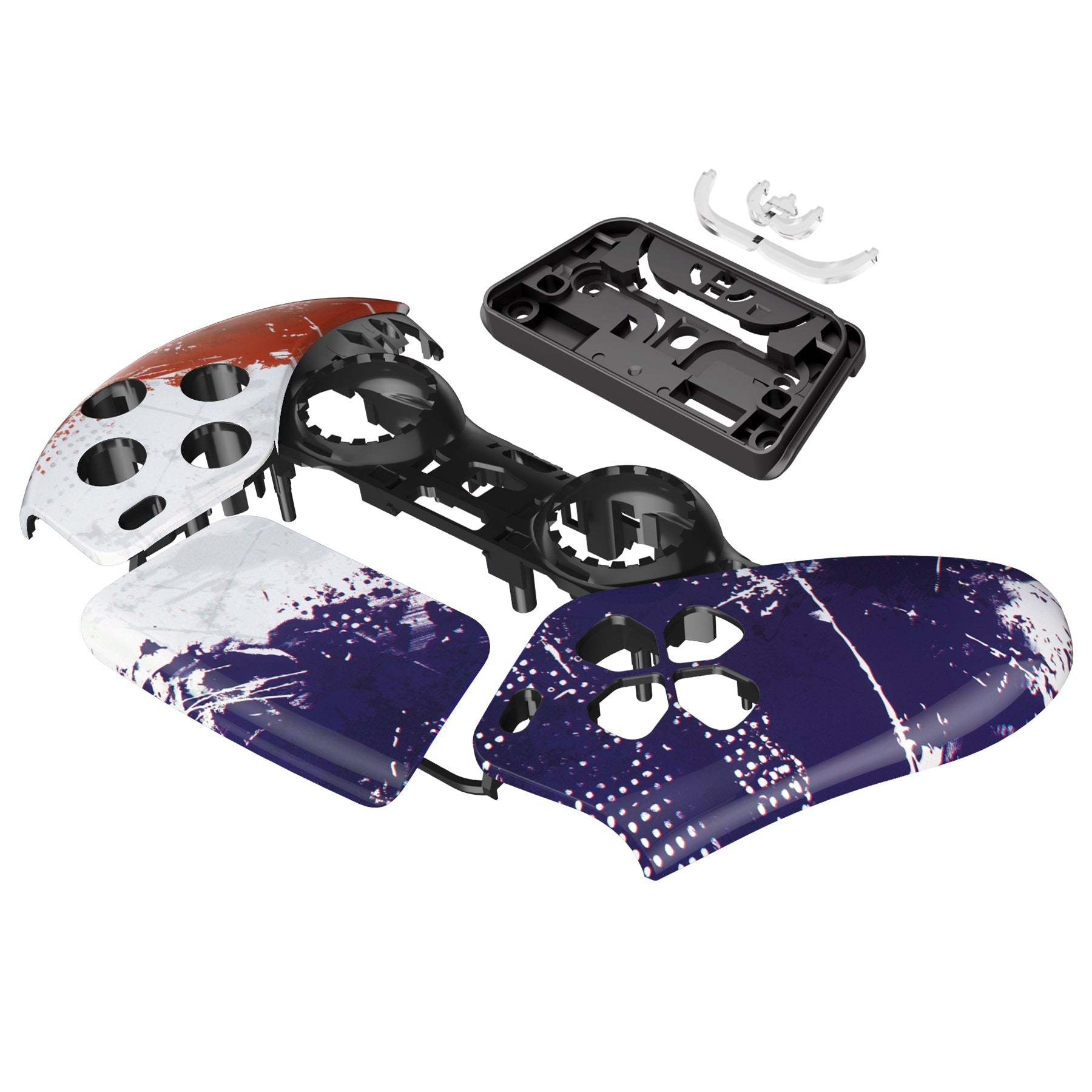 eXtremeRate Replacement Front Housing Shell with Touchpad Compatible with PS5 Controller BDM-010/020/030/040/050 - Impression France Flag eXtremeRate