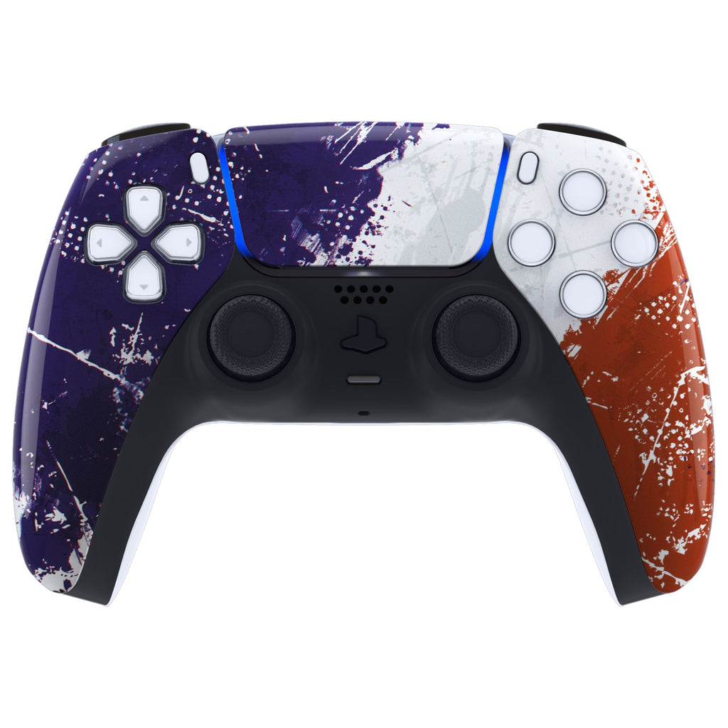 eXtremeRate Replacement Front Housing Shell with Touchpad Compatible with PS5 Controller BDM-010/020/030/040/050 - Impression France Flag eXtremeRate
