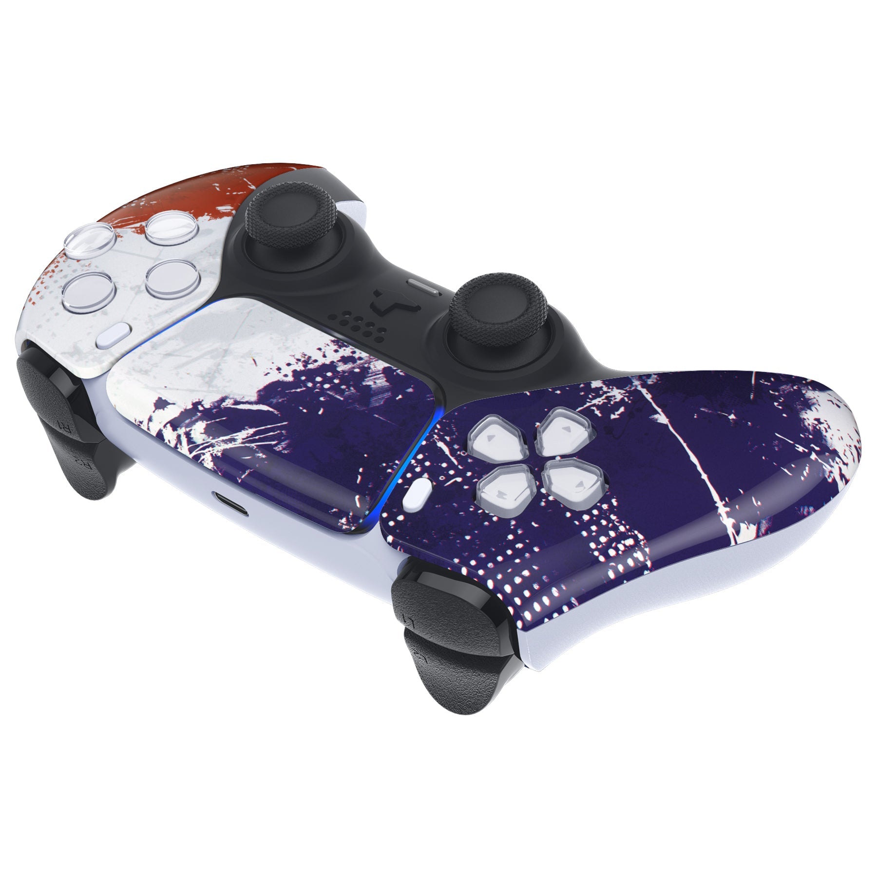eXtremeRate Replacement Front Housing Shell with Touchpad Compatible with PS5 Controller BDM-010/020/030/040/050 - Impression France Flag eXtremeRate