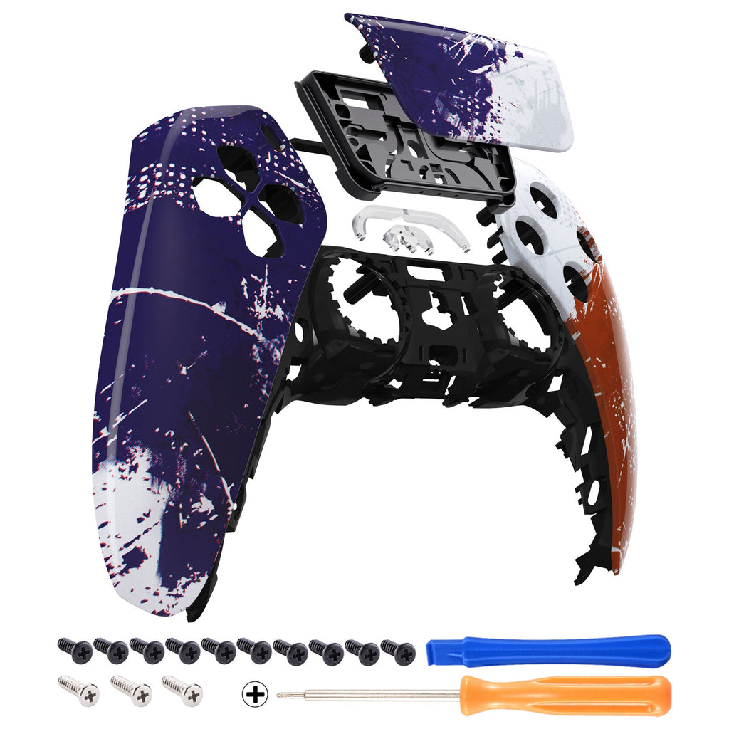 eXtremeRate Replacement Front Housing Shell with Touchpad Compatible with PS5 Controller BDM-010/020/030/040/050 - Impression France Flag eXtremeRate