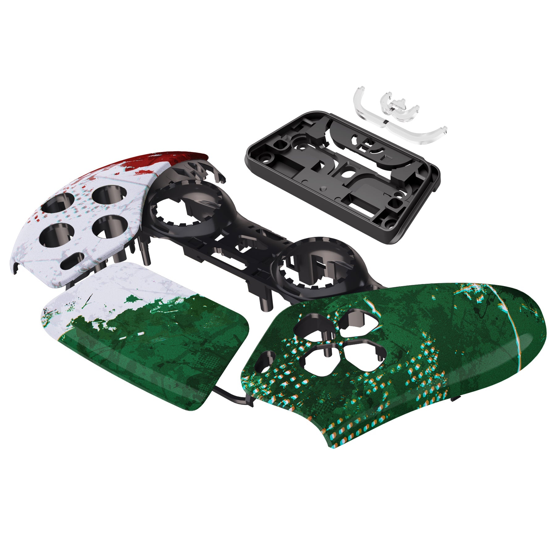 eXtremeRate Replacement Front Housing Shell with Touchpad Compatible with PS5 Controller BDM-010/020/030/040/050 - Impression Italy Flag eXtremeRate