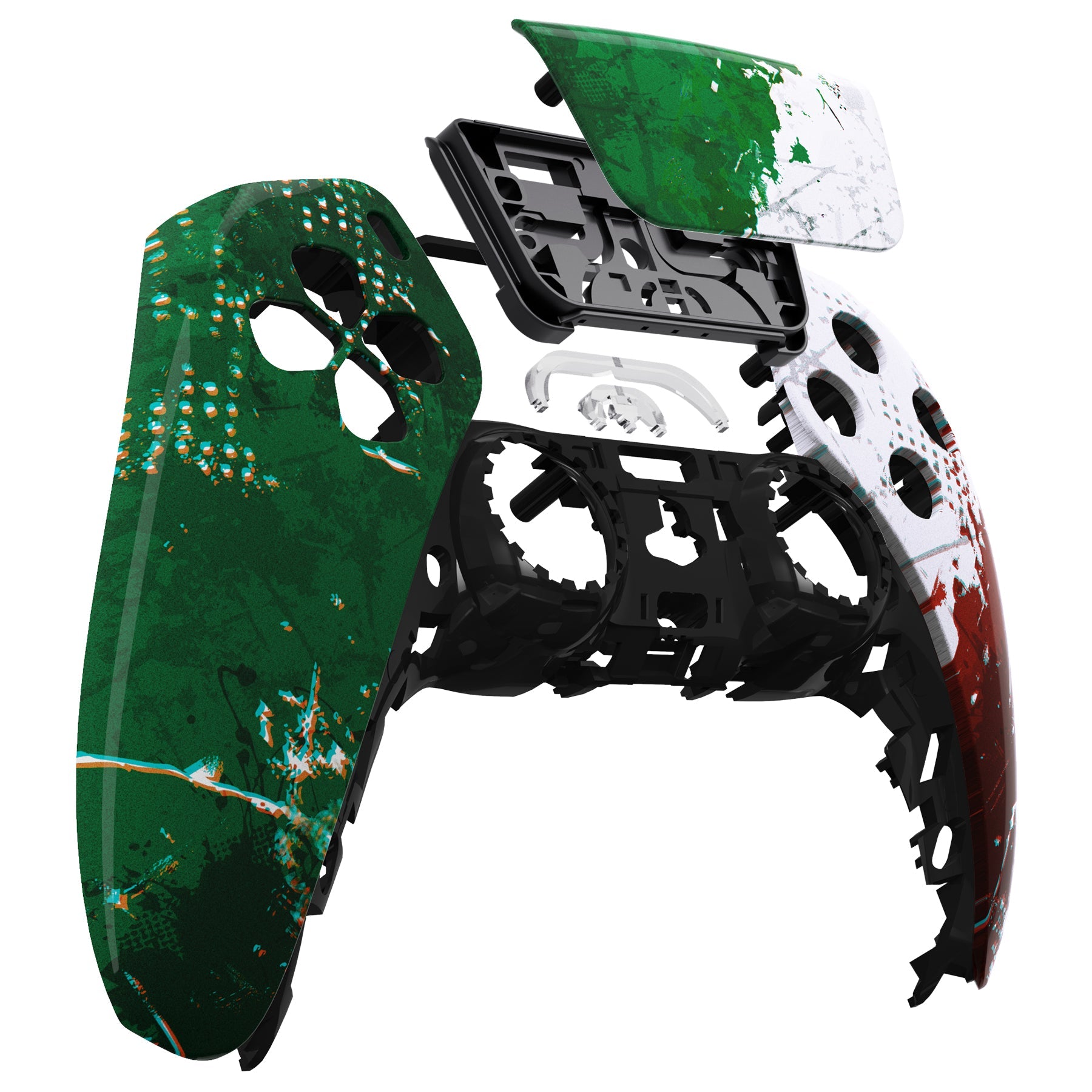 eXtremeRate Replacement Front Housing Shell with Touchpad Compatible with PS5 Controller BDM-010/020/030/040/050 - Impression Italy Flag eXtremeRate