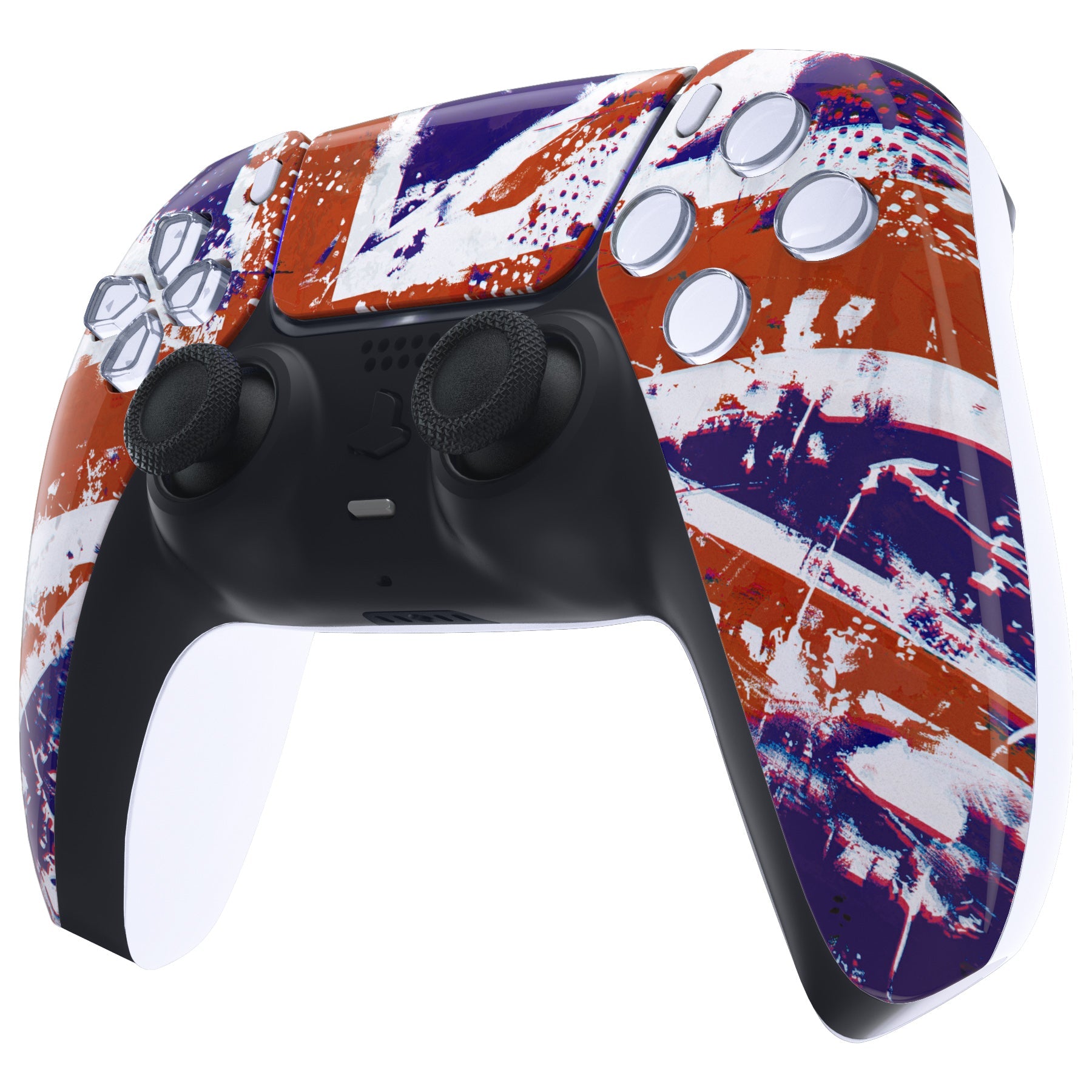 eXtremeRate Replacement Front Housing Shell with Touchpad Compatible with PS5 Controller BDM-010/020/030/040/050 - Impression UK Flag eXtremeRate