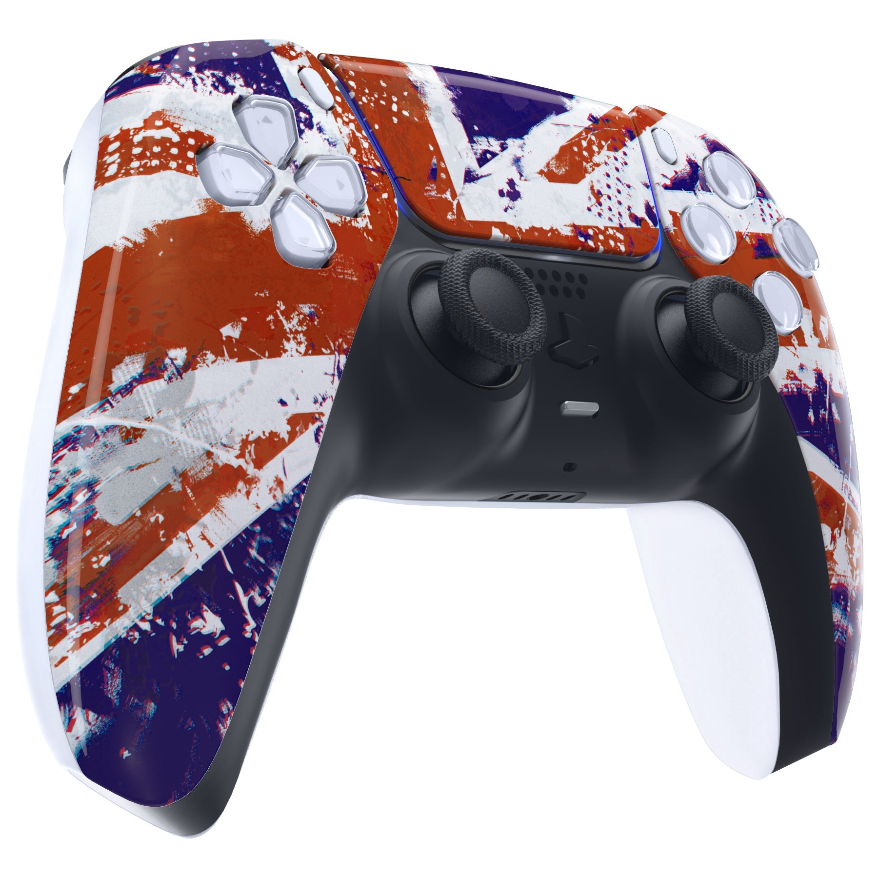 eXtremeRate Replacement Front Housing Shell with Touchpad Compatible with PS5 Controller BDM-010/020/030/040/050 - Impression UK Flag eXtremeRate