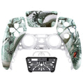 eXtremeRate Replacement Front Housing Shell with Touchpad Compatible with PS5 Controller BDM-010/020/030/040/050 - Jade Dragon - Cloud Dominator eXtremeRate