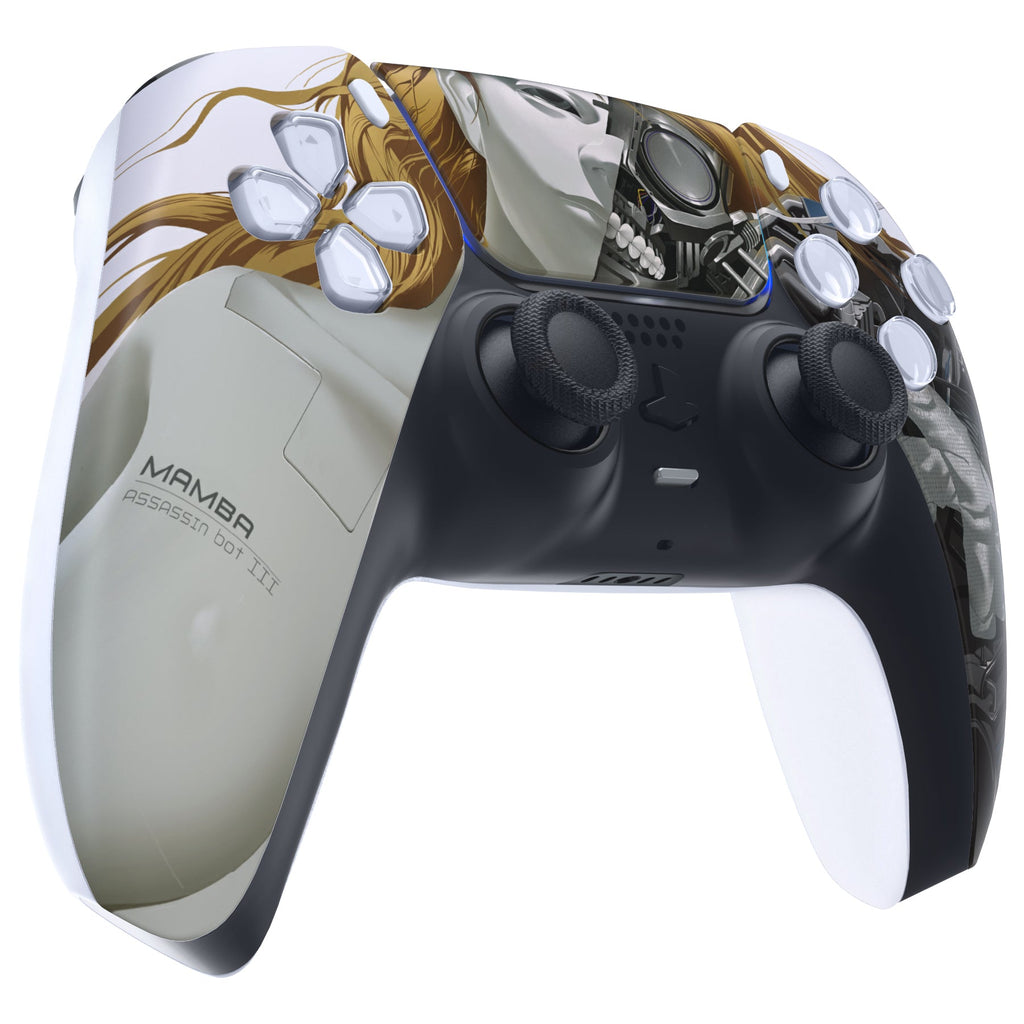 eXtremeRate Replacement Front Housing Shell with Touchpad Compatible with PS5 Controller BDM-010/020/030/040/050 - Mamba Assassin Bot III eXtremeRate