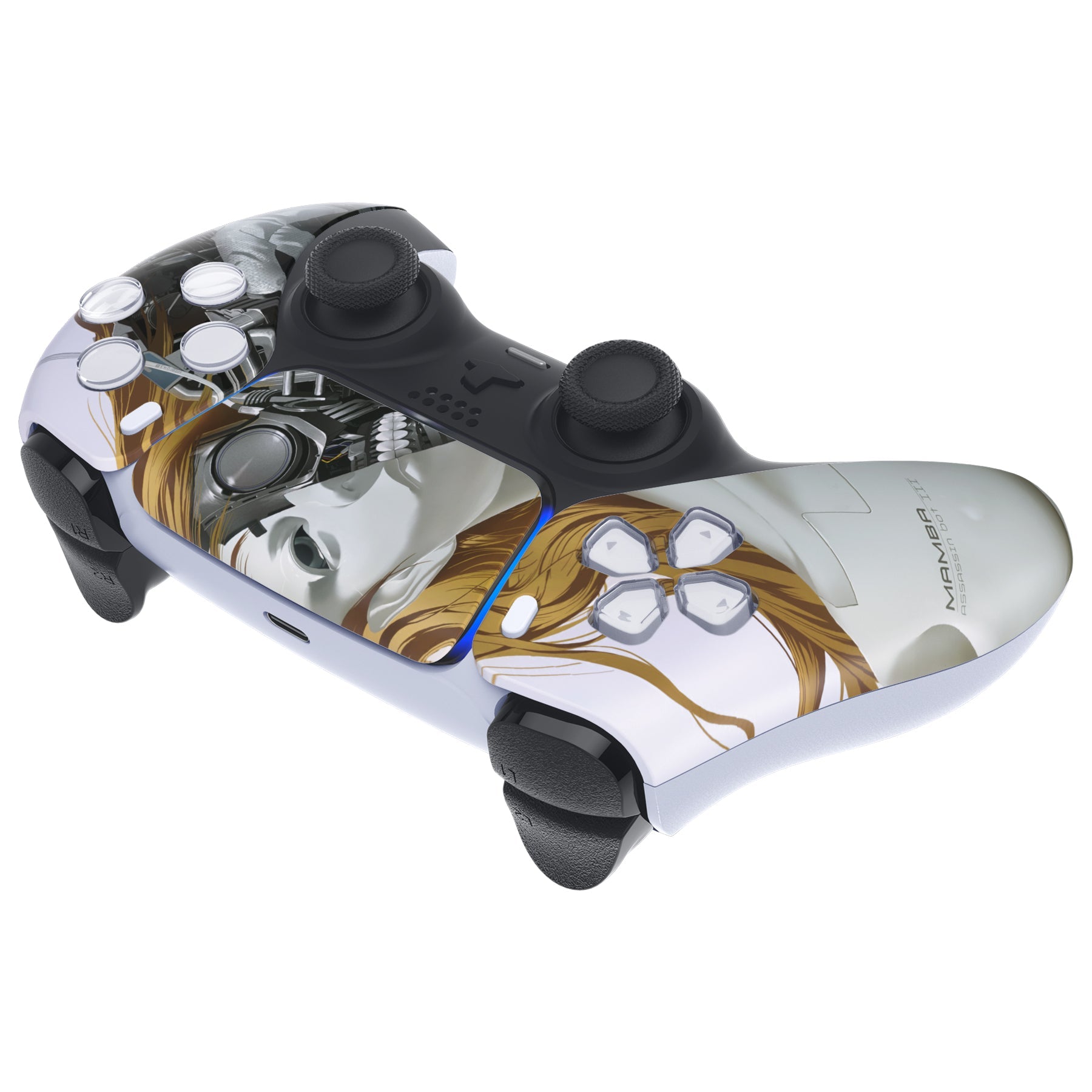 eXtremeRate Replacement Front Housing Shell with Touchpad Compatible with PS5 Controller BDM-010/020/030/040/050 - Mamba Assassin Bot III eXtremeRate