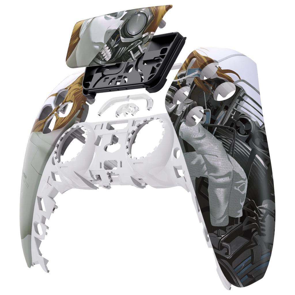 eXtremeRate Replacement Front Housing Shell with Touchpad Compatible with PS5 Controller BDM-010/020/030/040/050 - Mamba Assassin Bot III eXtremeRate