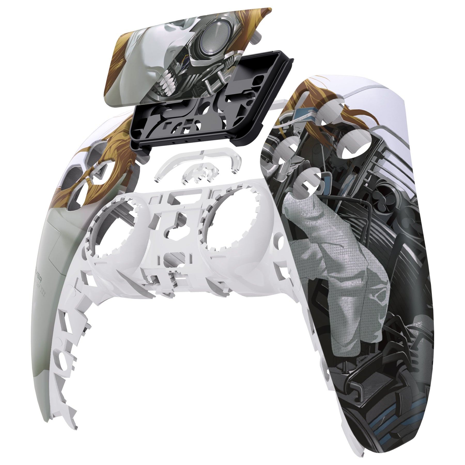 eXtremeRate Replacement Front Housing Shell with Touchpad Compatible with PS5 Controller BDM-010/020/030/040/050 - Mamba Assassin Bot III eXtremeRate