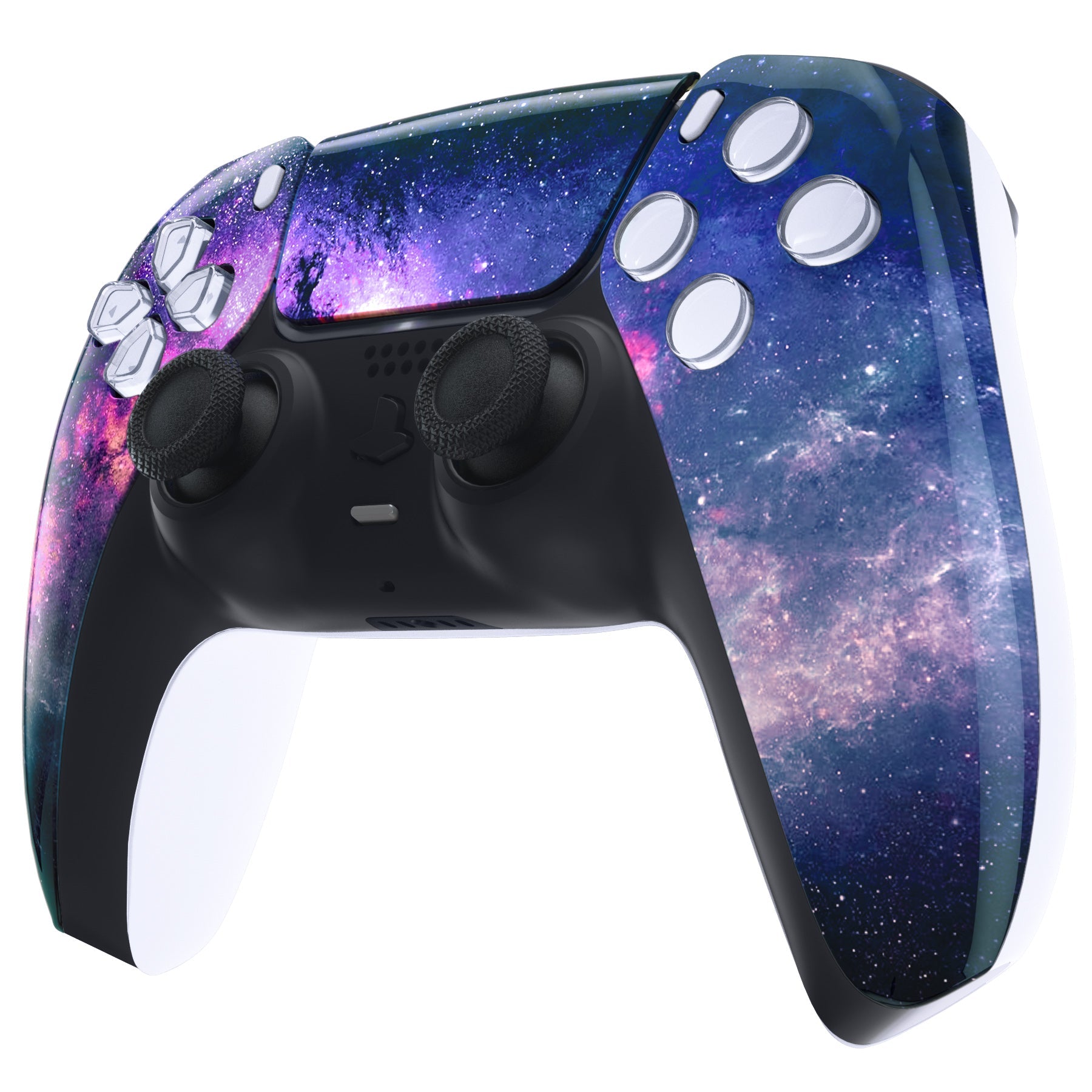 eXtremeRate Replacement Front Housing Shell with Touchpad Compatible with PS5 Controller BDM-010/020/030/040/050 - Nebula Galaxy eXtremeRate