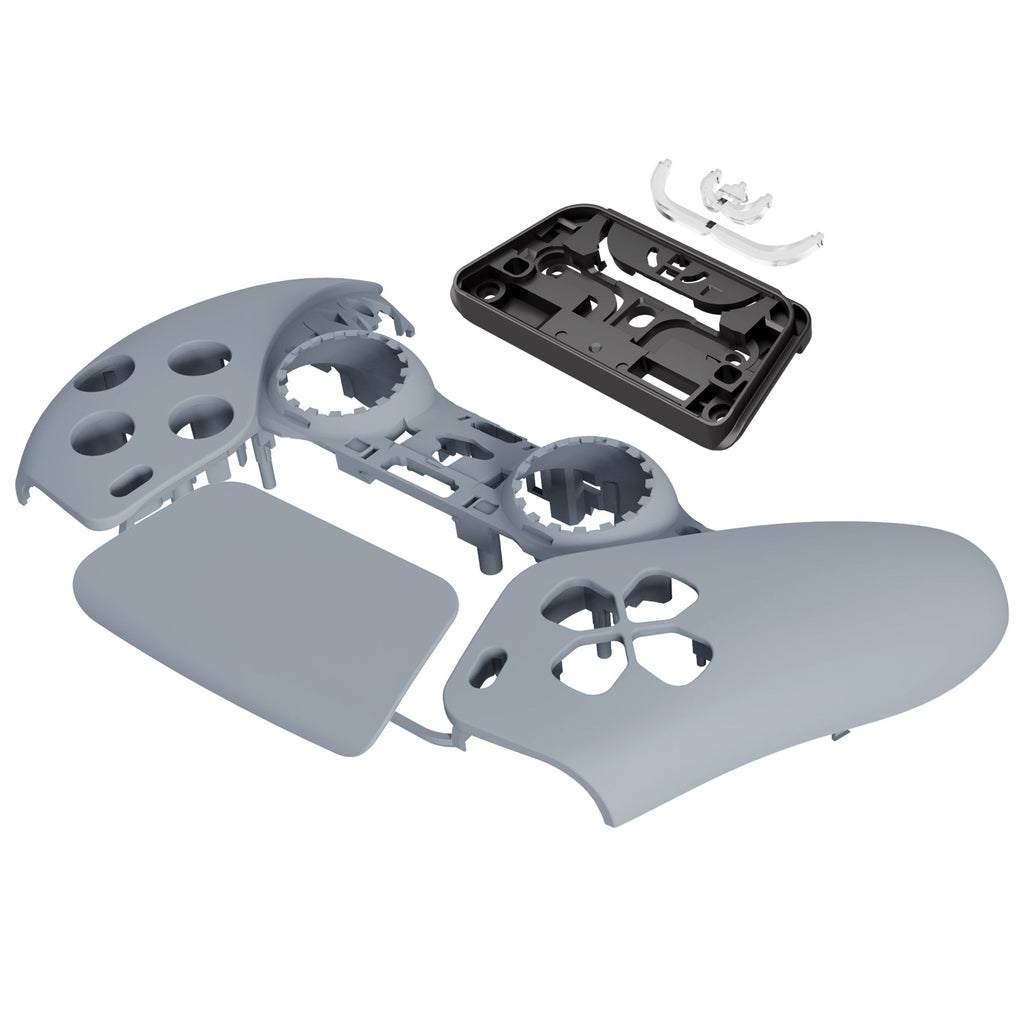 eXtremeRate Replacement Front Housing Shell with Touchpad Compatible with PS5 Controller BDM-010/020/030/040/050/060 - New Hope Gray eXtremeRate