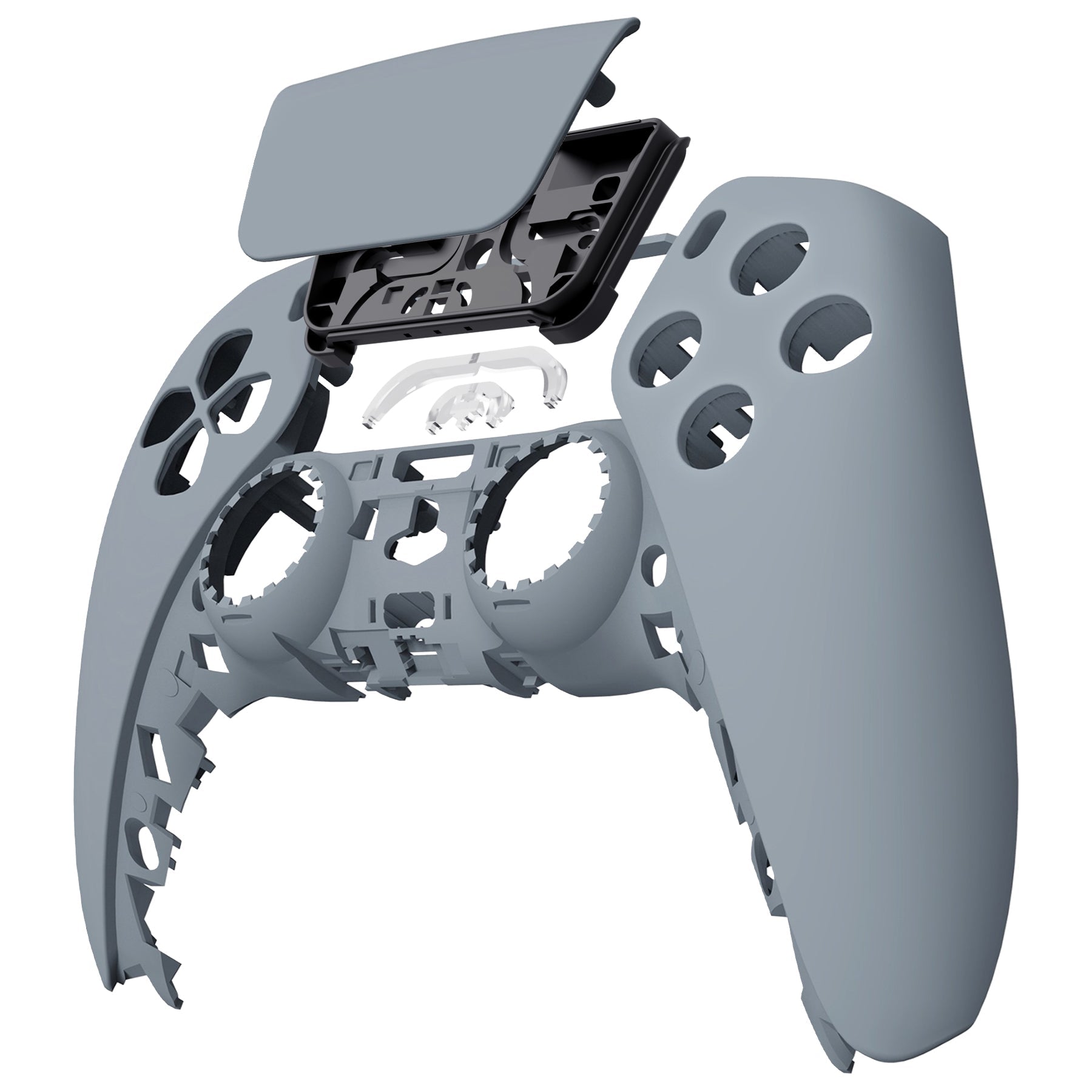 eXtremeRate Replacement Front Housing Shell with Touchpad Compatible with PS5 Controller BDM-010/020/030/040/050/060 - New Hope Gray eXtremeRate