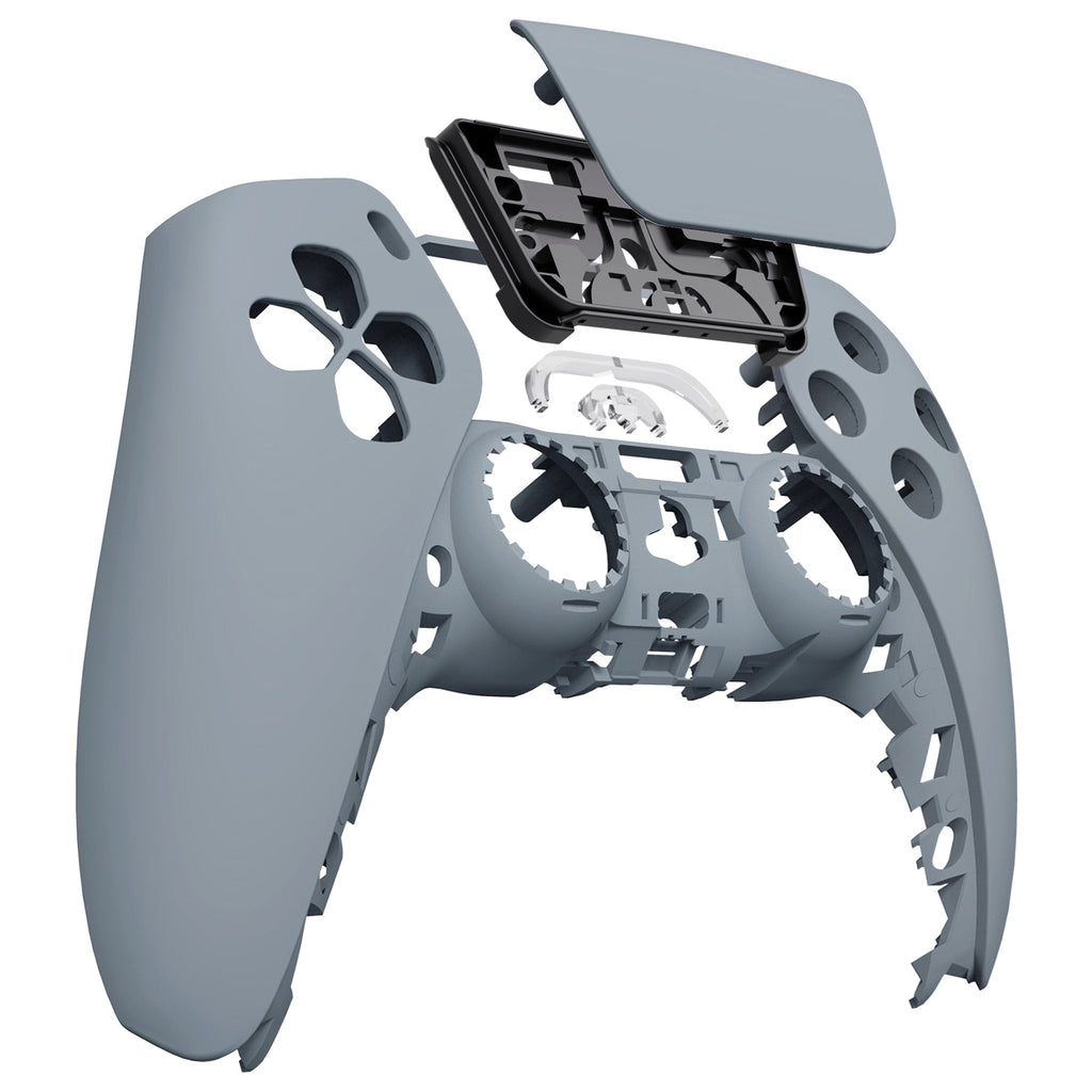 eXtremeRate Replacement Front Housing Shell with Touchpad Compatible with PS5 Controller BDM-010/020/030/040/050/060 - New Hope Gray eXtremeRate