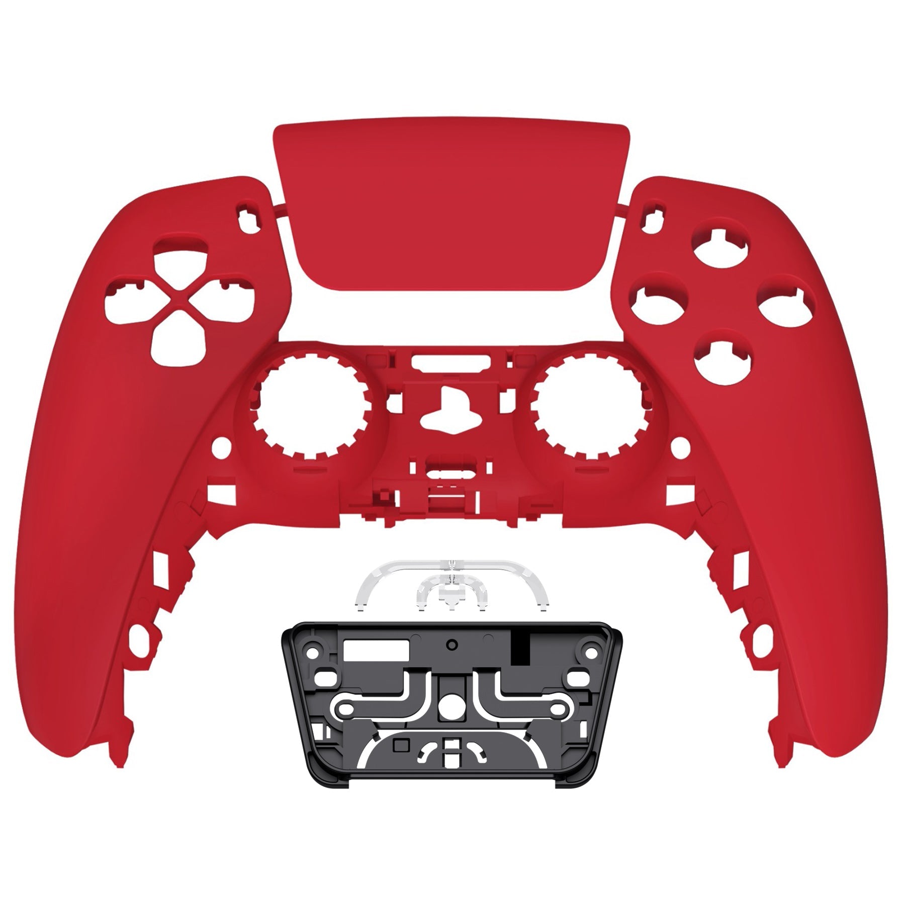 eXtremeRate Replacement Front Housing Shell with Touchpad Compatible with PS5 Controller BDM-010/020/030/040/050 - Passion Red eXtremeRate
