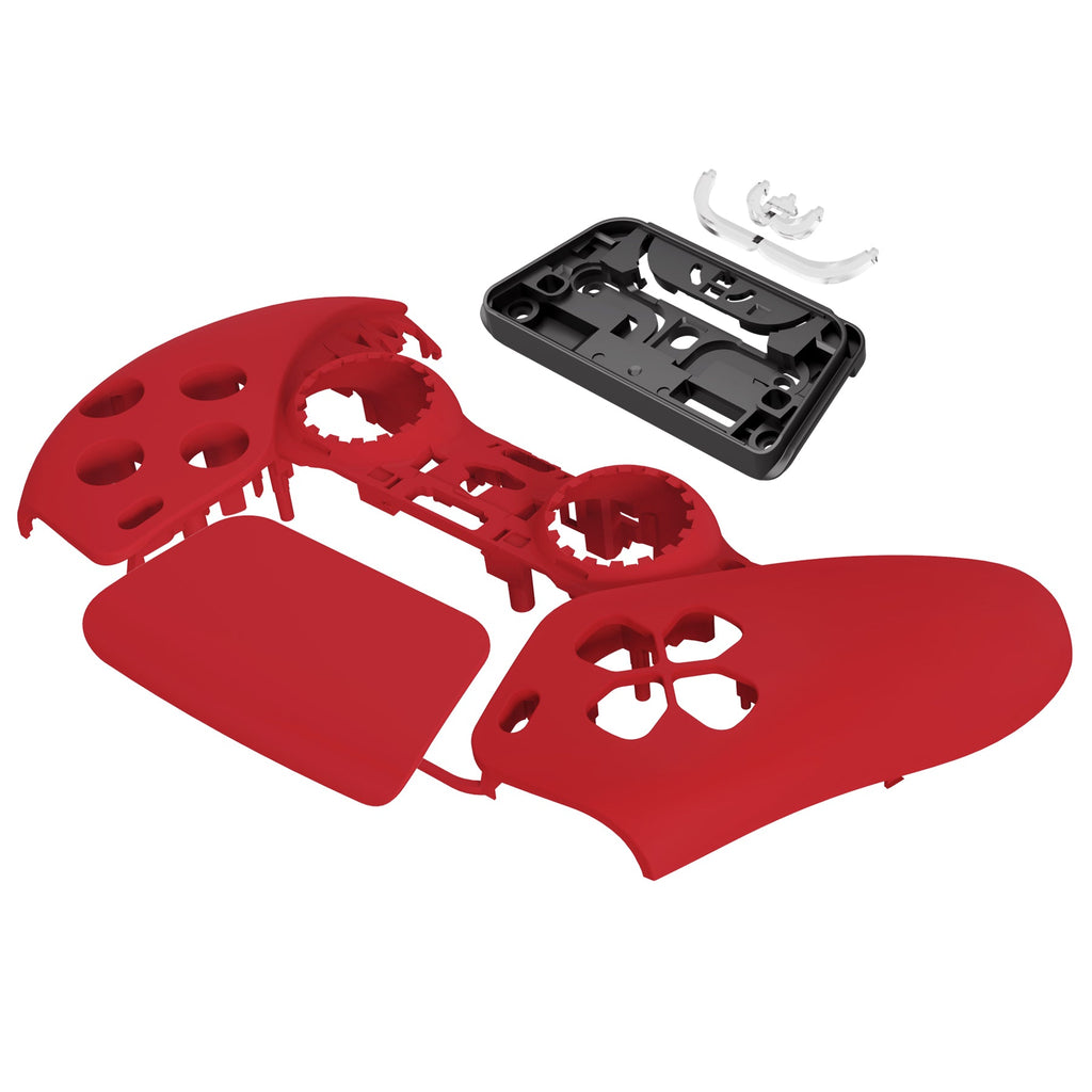 eXtremeRate Replacement Front Housing Shell with Touchpad Compatible with PS5 Controller BDM-010/020/030/040/050 - Passion Red eXtremeRate