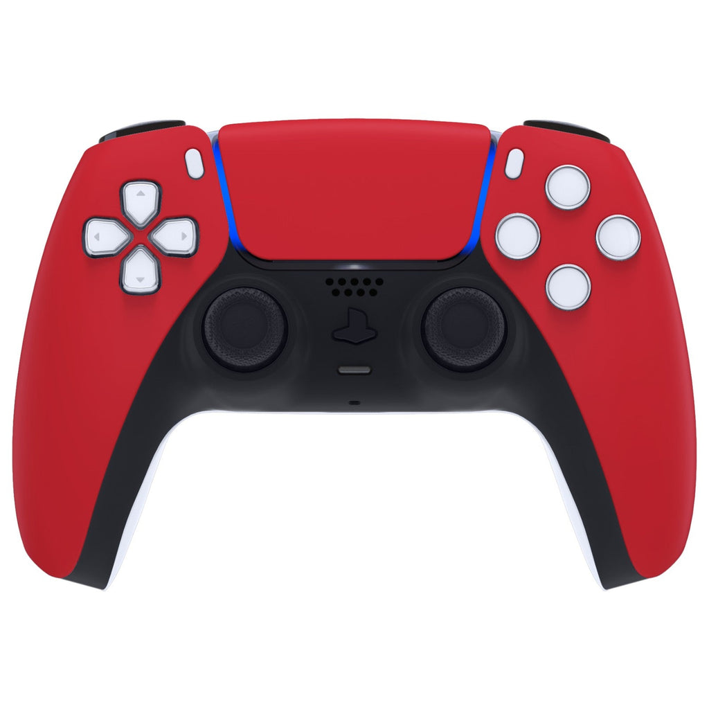 eXtremeRate Replacement Front Housing Shell with Touchpad Compatible with PS5 Controller BDM-010/020/030/040/050 - Passion Red eXtremeRate