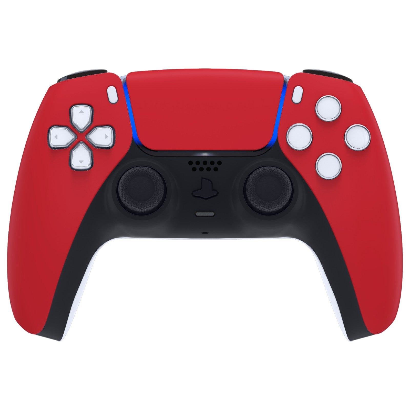 eXtremeRate Replacement Front Housing Shell with Touchpad Compatible with PS5 Controller BDM-010/020/030/040/050 - Passion Red eXtremeRate