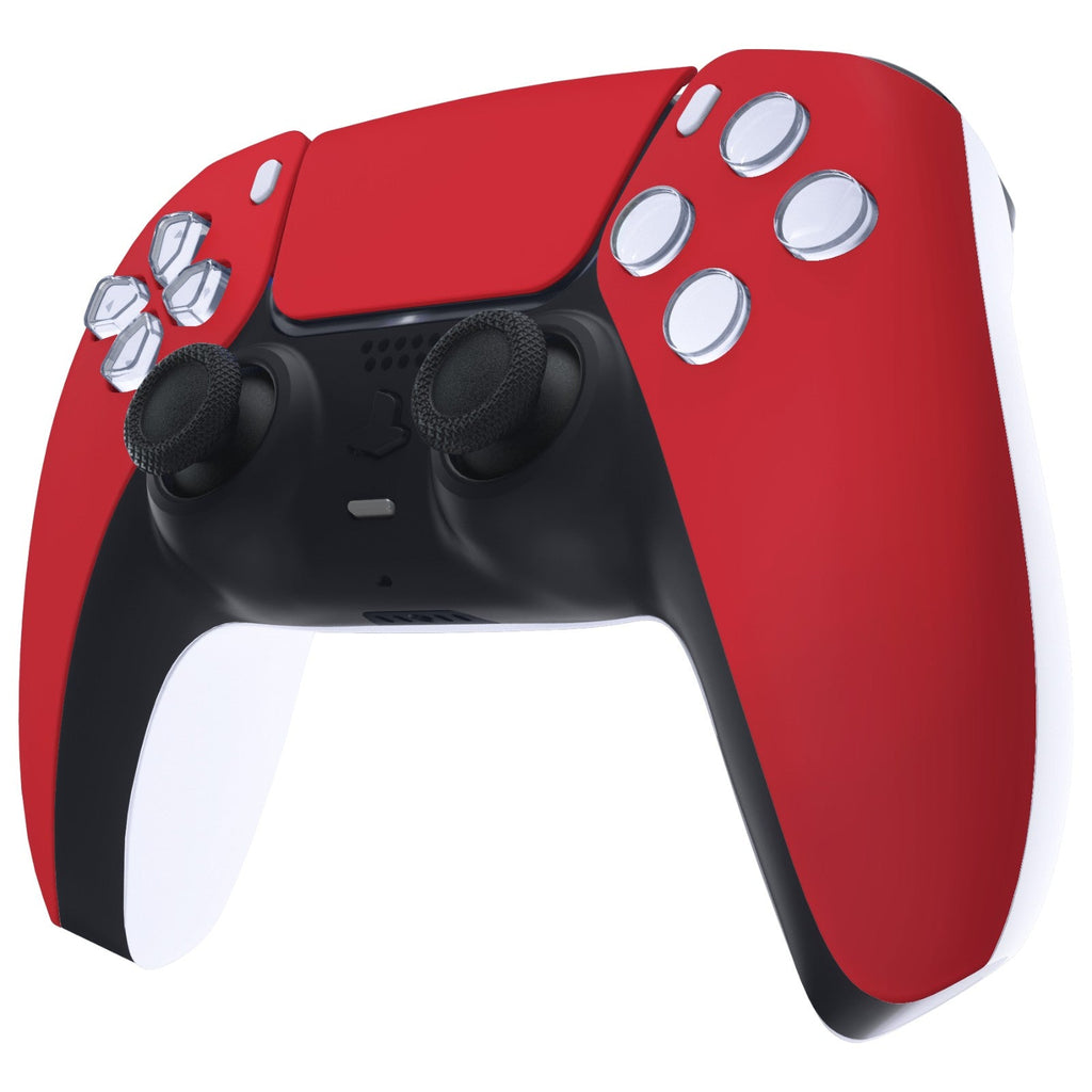 eXtremeRate Replacement Front Housing Shell with Touchpad Compatible with PS5 Controller BDM-010/020/030/040/050 - Passion Red eXtremeRate