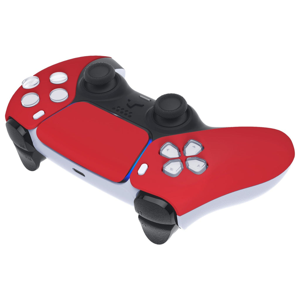 eXtremeRate Replacement Front Housing Shell with Touchpad Compatible with PS5 Controller BDM-010/020/030/040/050 - Passion Red eXtremeRate