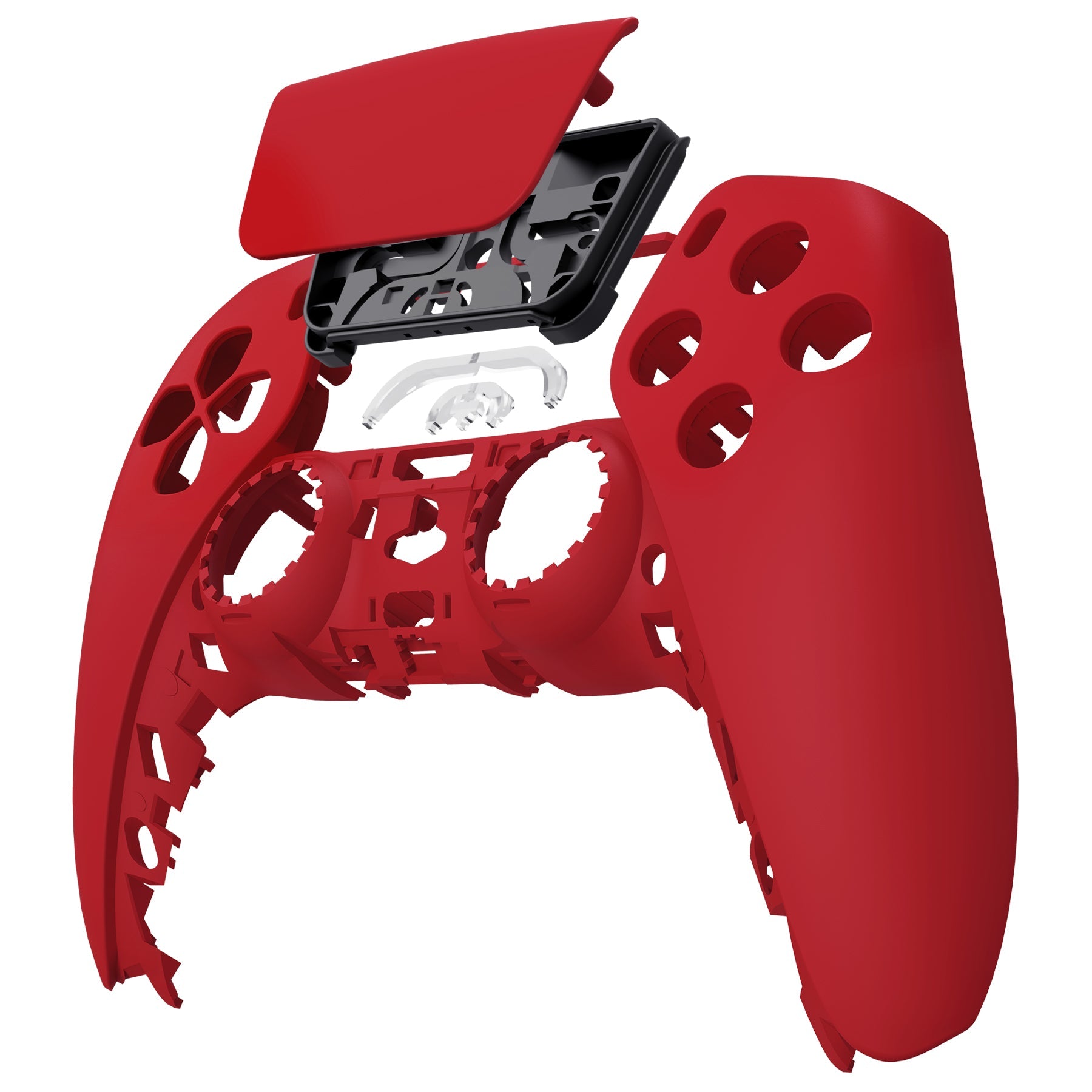 eXtremeRate Replacement Front Housing Shell with Touchpad Compatible with PS5 Controller BDM-010/020/030/040/050 - Passion Red eXtremeRate