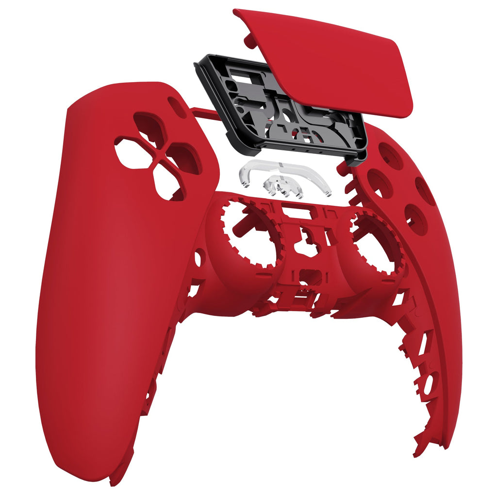 eXtremeRate Replacement Front Housing Shell with Touchpad Compatible with PS5 Controller BDM-010/020/030/040/050 - Passion Red eXtremeRate