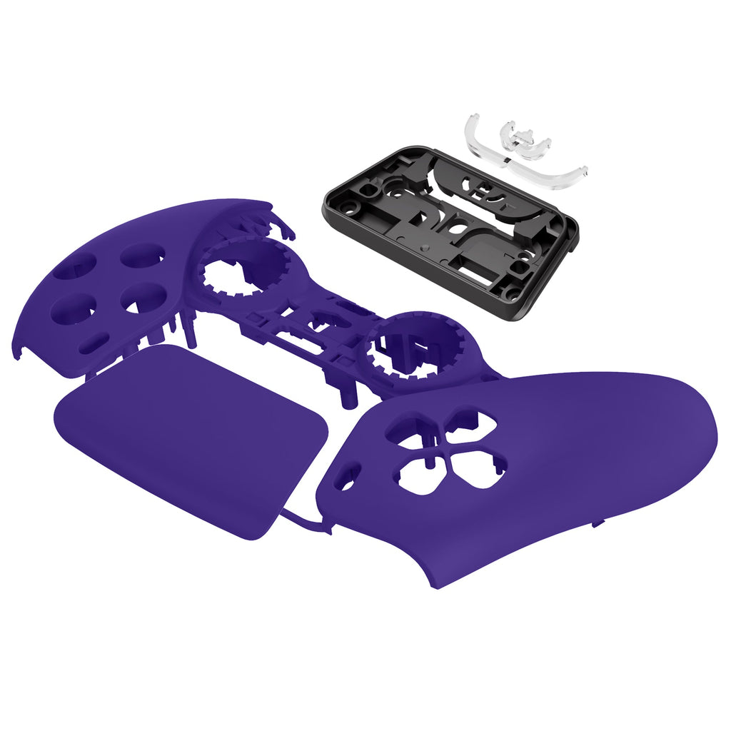 eXtremeRate Replacement Front Housing Shell with Touchpad Compatible with PS5 Controller BDM-010/020/030/040/050 - Purple eXtremeRate