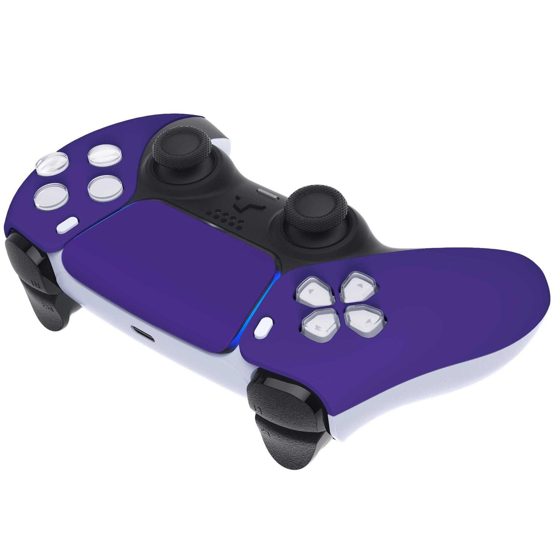 eXtremeRate Replacement Front Housing Shell with Touchpad Compatible with PS5 Controller BDM-010/020/030/040/050 - Purple eXtremeRate