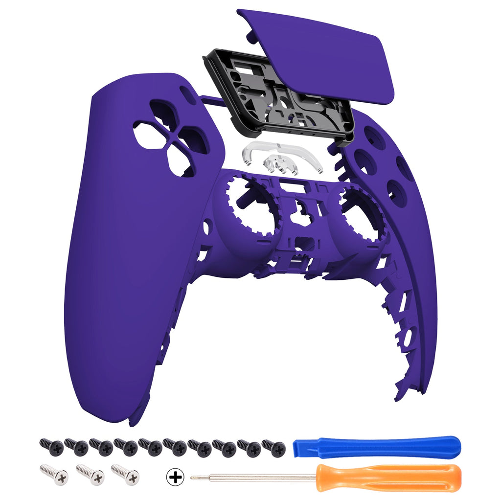 eXtremeRate Replacement Front Housing Shell with Touchpad Compatible with PS5 Controller BDM-010/020/030/040/050 - Purple eXtremeRate