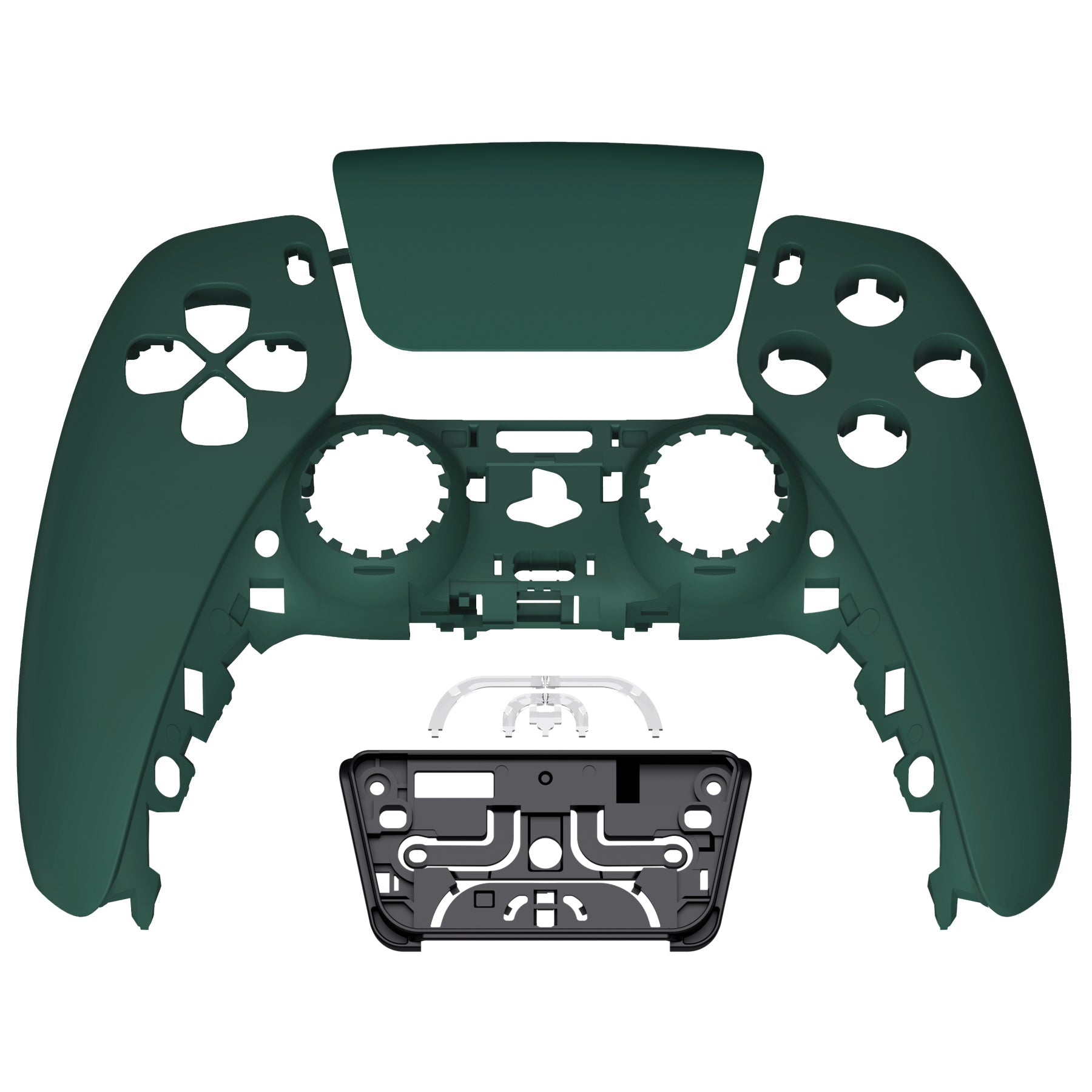eXtremeRate Replacement Front Housing Shell with Touchpad Compatible with PS5 Controller BDM-010/020/030/040/050/060 - Racing Green eXtremeRate